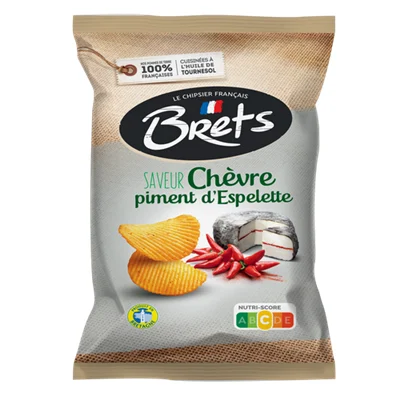 Brets Chips Goat Cheese and Espelette Pepper Flavour 125 g