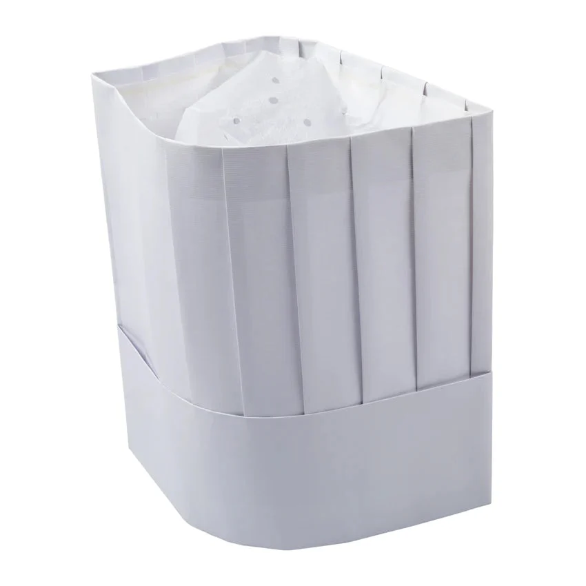 Hy Five 10" Chef Hat Paper Flat Pack CHP-FP10