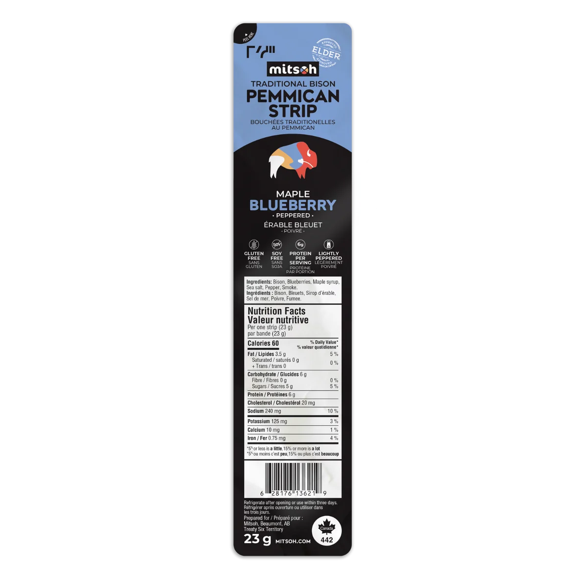 Mitsoh Premium Bison Berry Pemmican Strips