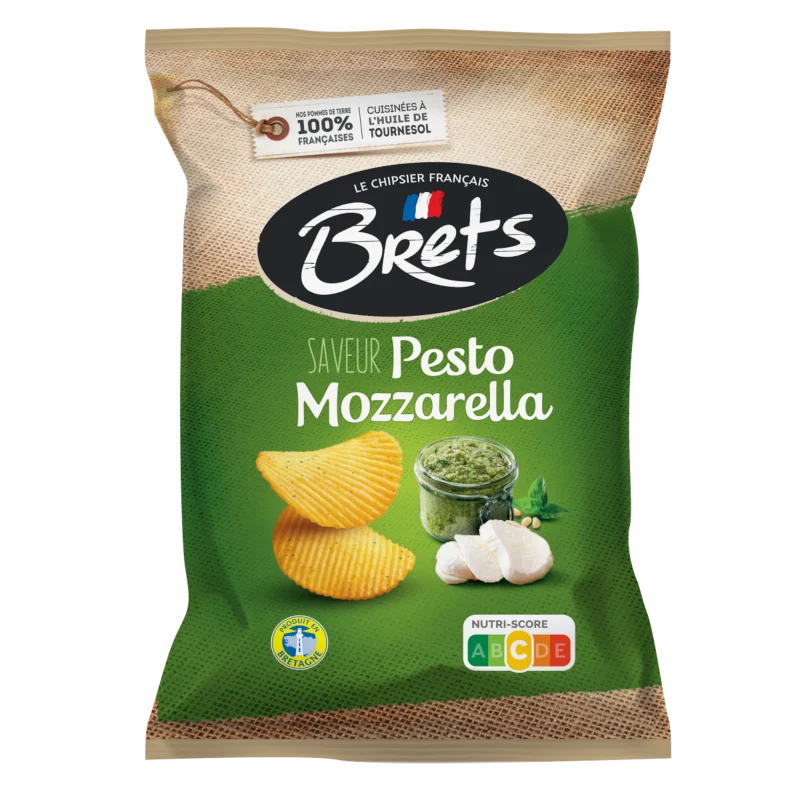 Brets Chips Pesto Mozzarella Flavour 125 g