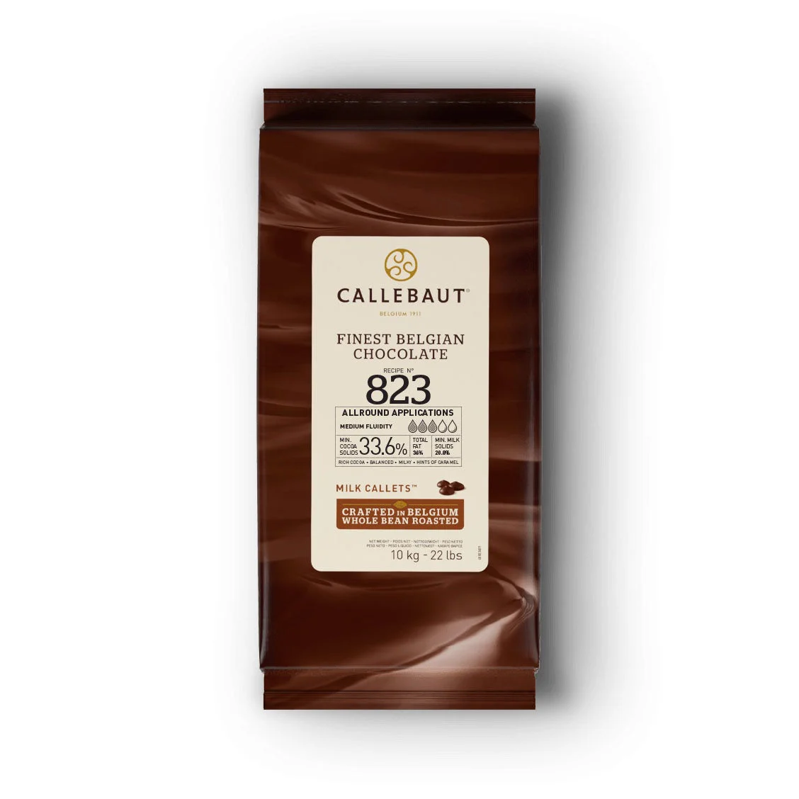 CALLEBAUT 823 – 33.6% Milk Chocolate Couverture - 10kg - Canadian Distribution