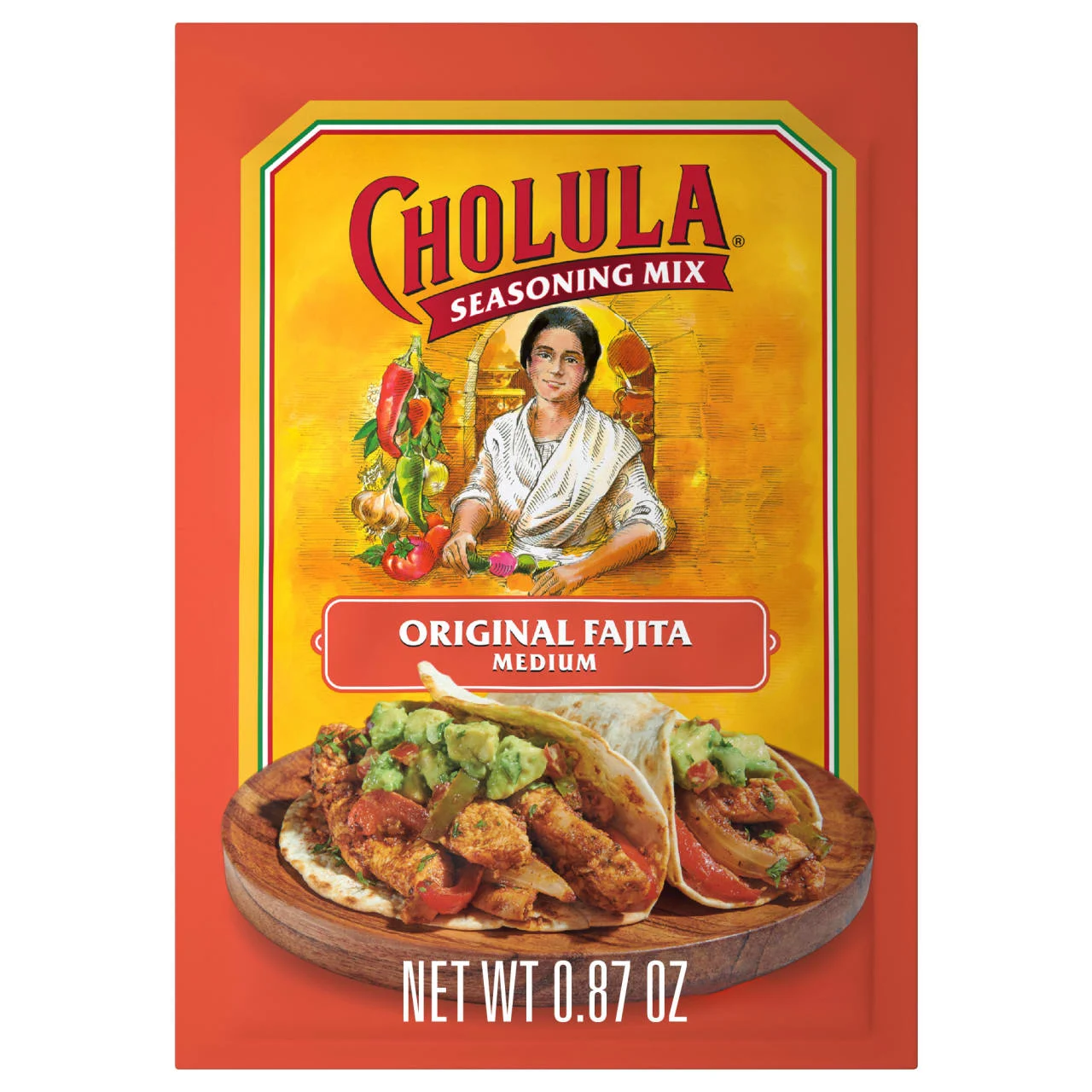Cholula Original Fajita - Medium Seasoning Mix, 0.87 oz (6-Pack)
