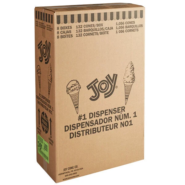 Classic Cone Cake #1 | Pointed Bottom | Joy Cone Co. | 8/132 Pack | 1056 Count Per Case | Cones Distributor Canada