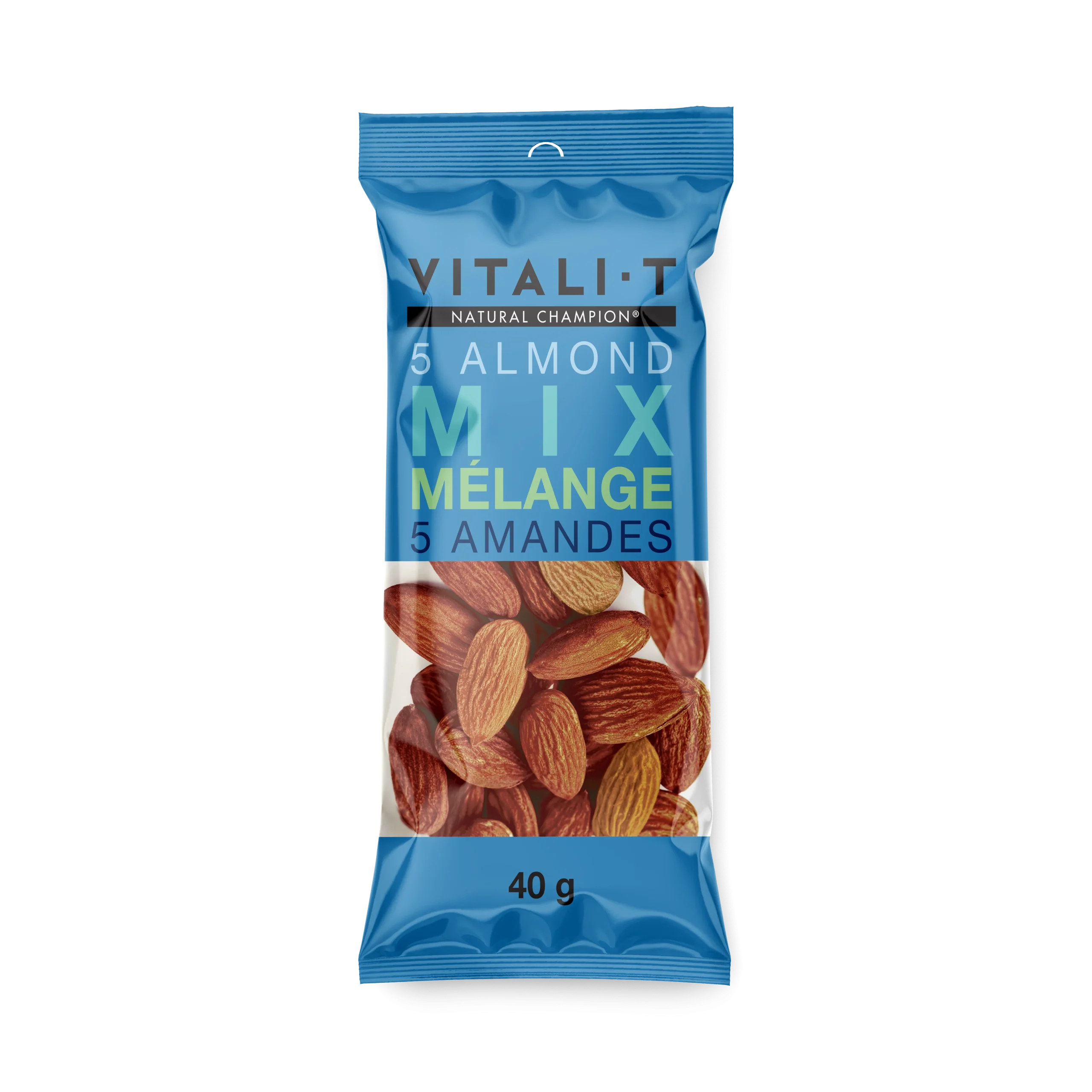 Collations mélange de noix 5 amandes - boîte de 15X40G - Vitali-T
