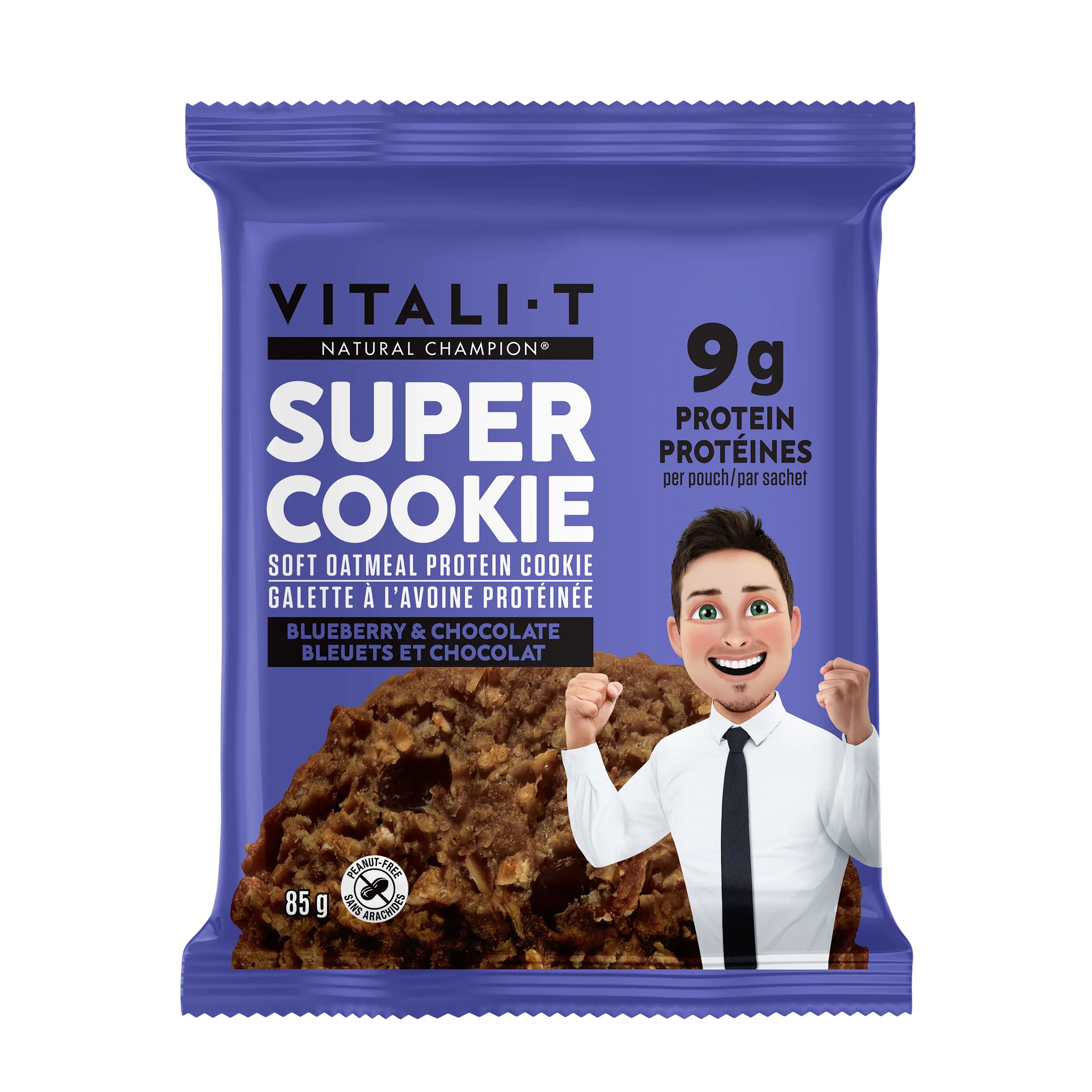Collations Super Cookiebleuets et chocolat - boîte de 12x85G - Vitali-T