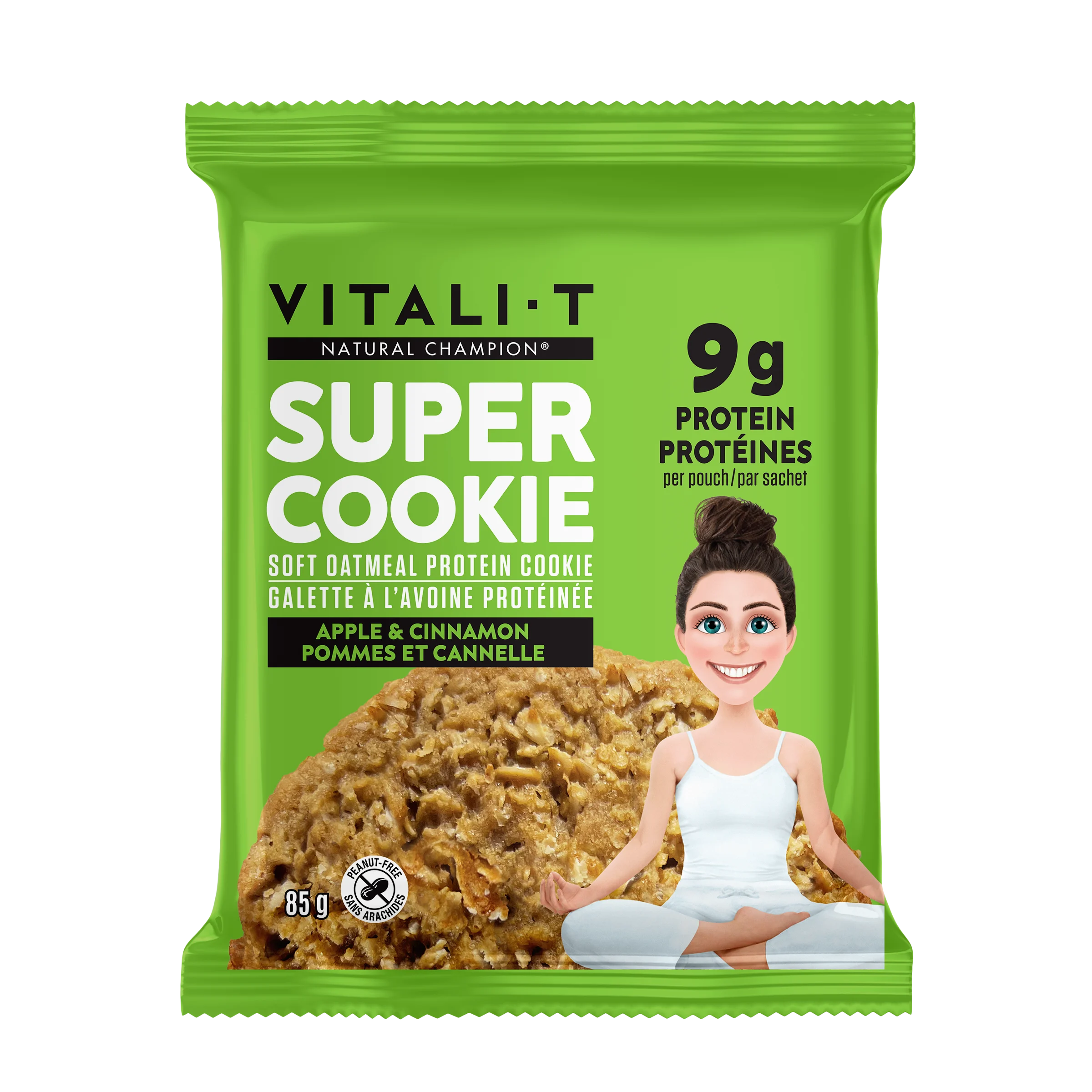 Collations Super Cookiepommes et cannelle - boîte de 12x85G - Vitali-T