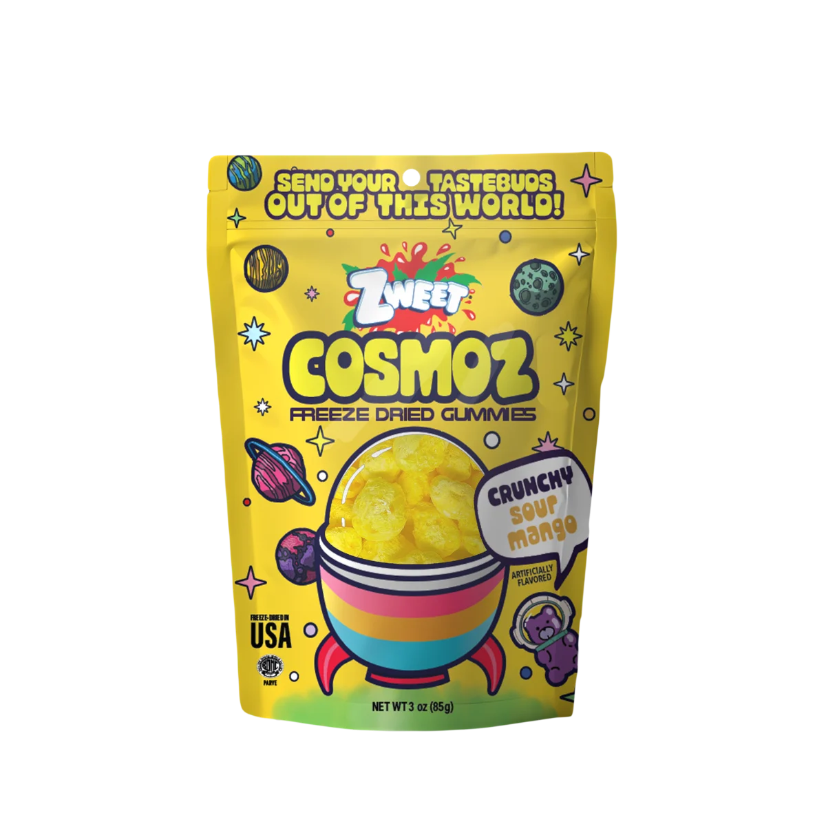 Cosmoz Freeze Dried Sour Mango | 3 oz | Zweet