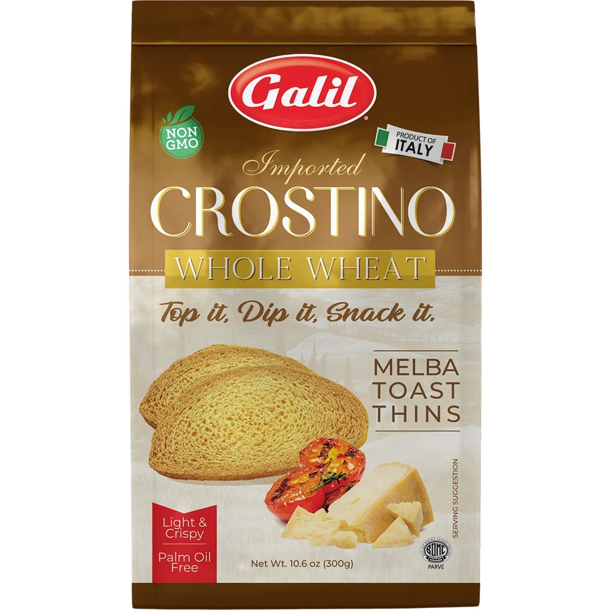 Crostino | Melba Toast Thins | Whole Wheat | 10.6 oz | Galil