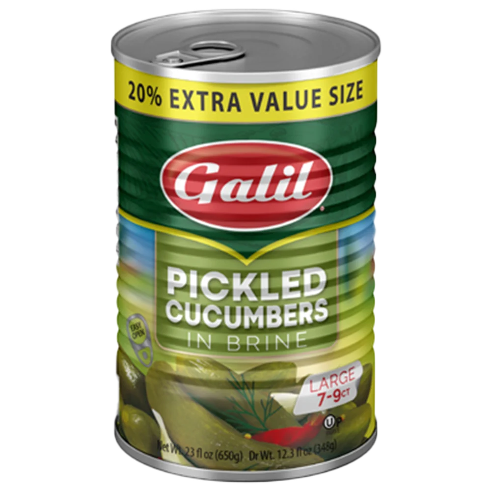 Cucumber Pickles in Brine | 7-9 | 23 oz | Galil