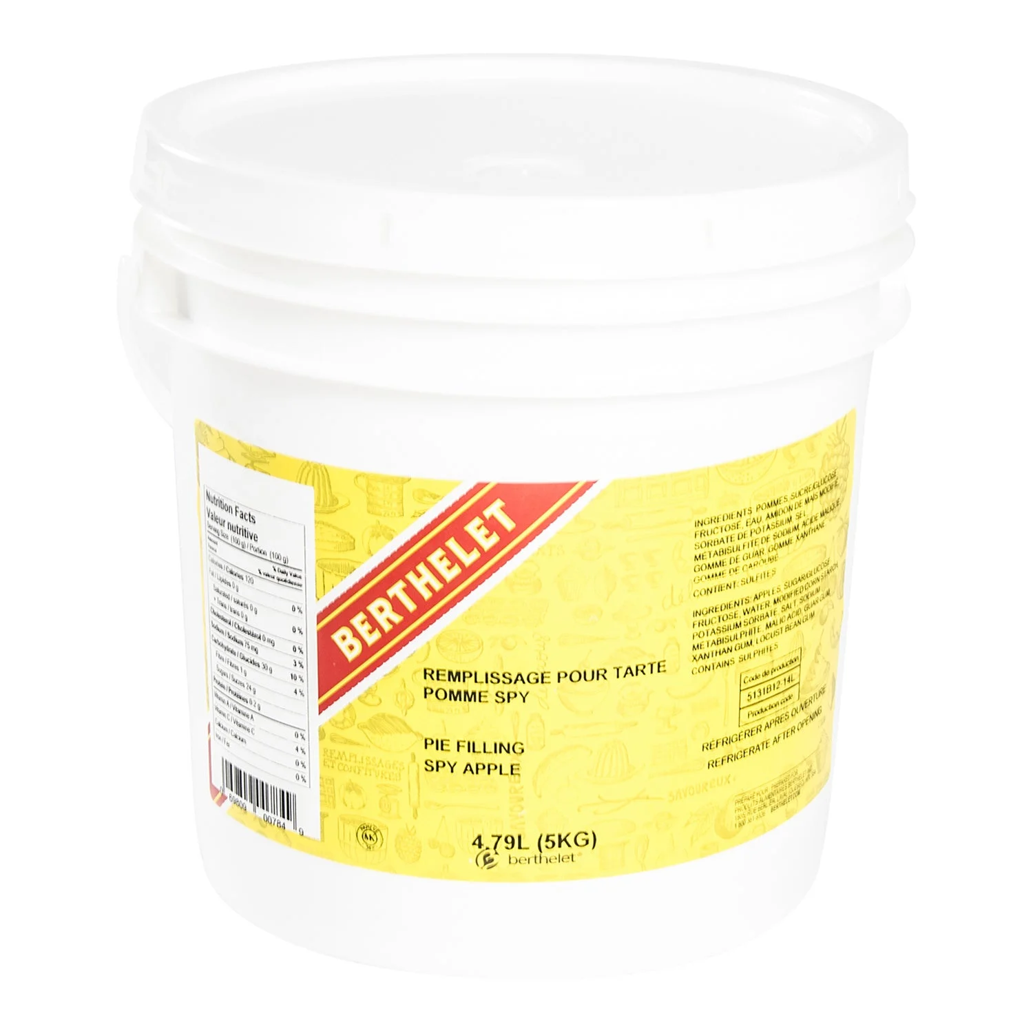 Filling Pie Apple Spy - 1 x 5 kg - Berthelet - Baking Mixes and Ingredients - Canadian Distribution