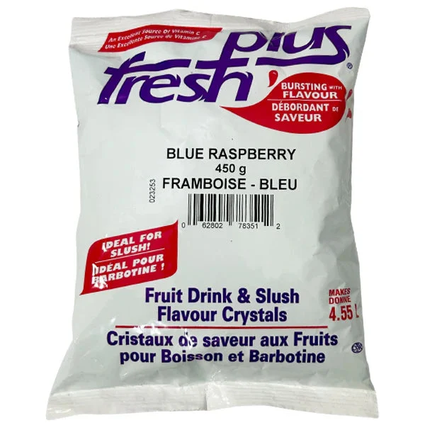 Fresh Plus Blue Raspberry Drink Crystals - Drink and Slush Mix - Lynch - Case ( 12 x 450 grams)