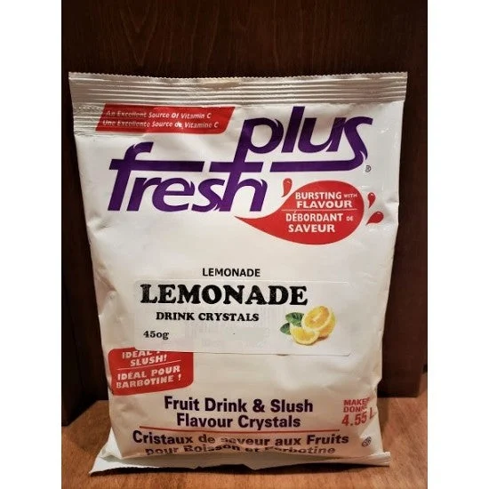Fresh Plus Lemonade Drink Crystals - Drink and Slush Mix - Lynch - Case ( 12 x 450 grams)