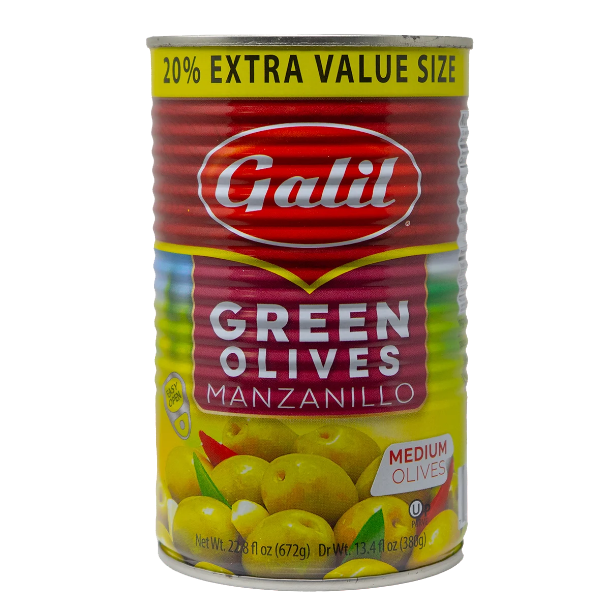 Green Olives | Manzanillo | 15-17 | 23 oz | Galil