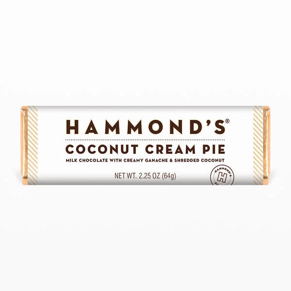 Hammond's Coconut Cream Pie Milk Chocolate Candy Bar 64 g