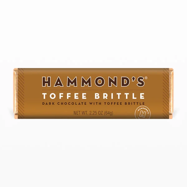 Hammond's Toffee Brittle Dark Chocolate Candy Bar 64 g