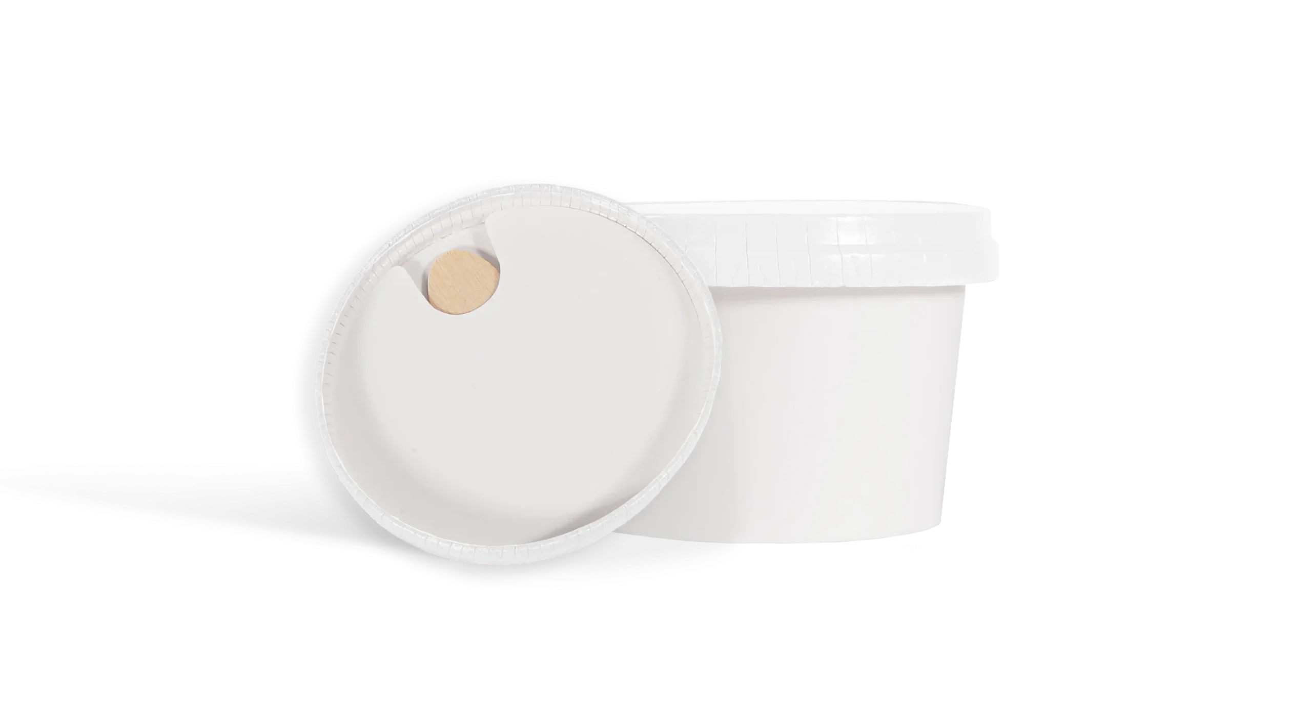 Ice Cream Containers - Single Serve 4 oz Cups with Tab, Lids and Spoons Combo, 1000 each per case - Ships free within Canada