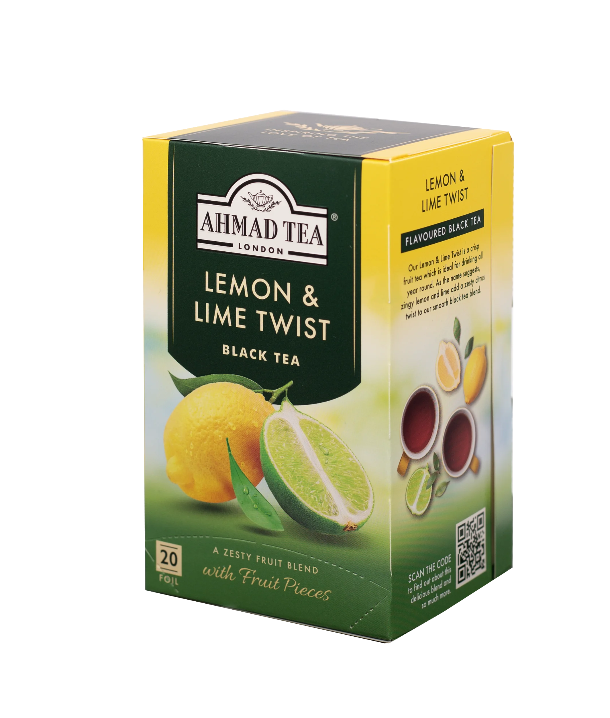Lemon & Lime Twist - Black Tea | 20' Tea Bags | Ahmad Tea