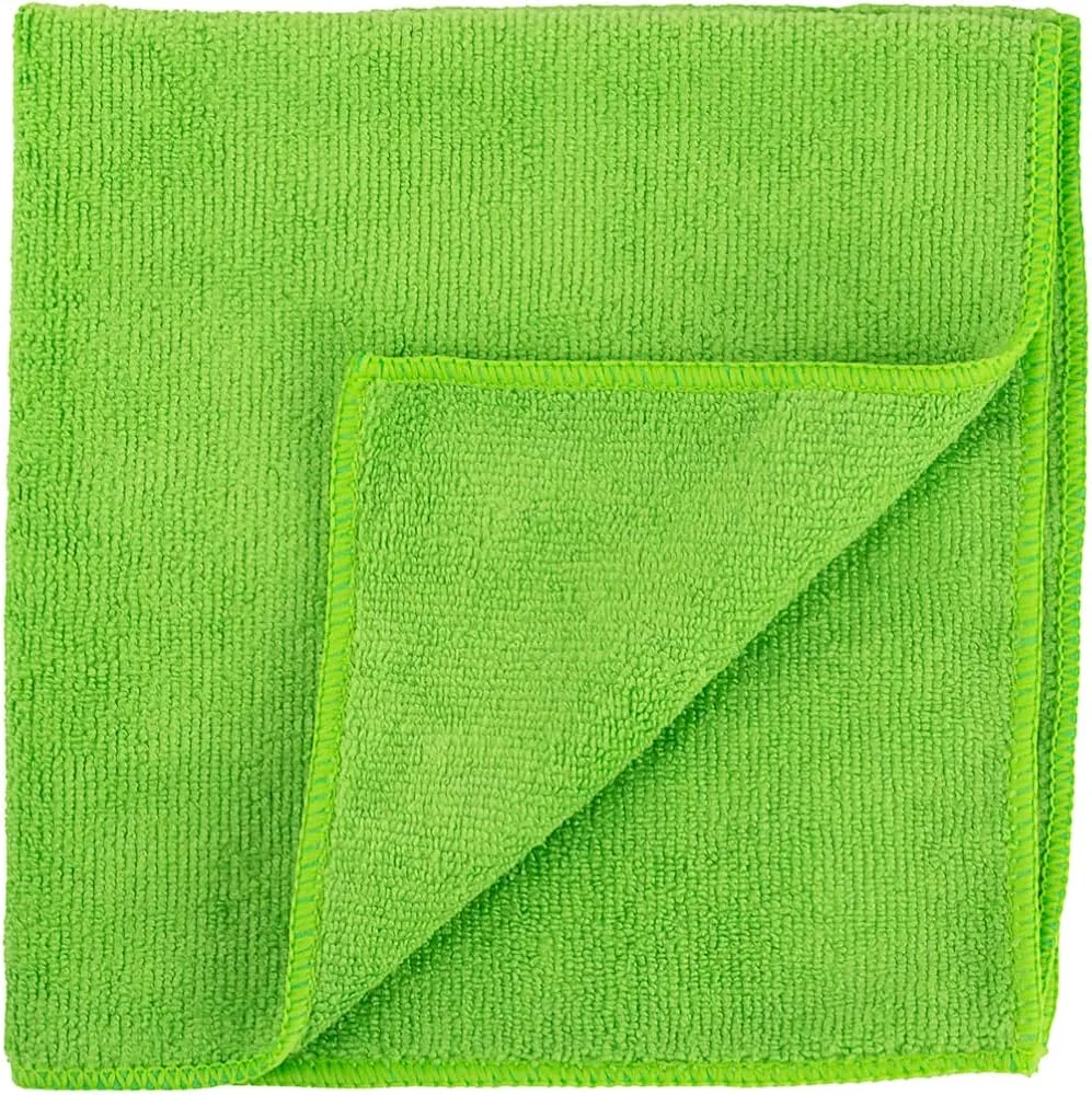 Microfiber Cloth 16X16 - Green - 8/Cs