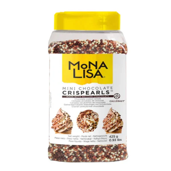 Mona Lisa - Mini Milk Chocolate Crispearls - 425g - Case of 4 x 425g - Barry Callebaut - Canadian Distribution