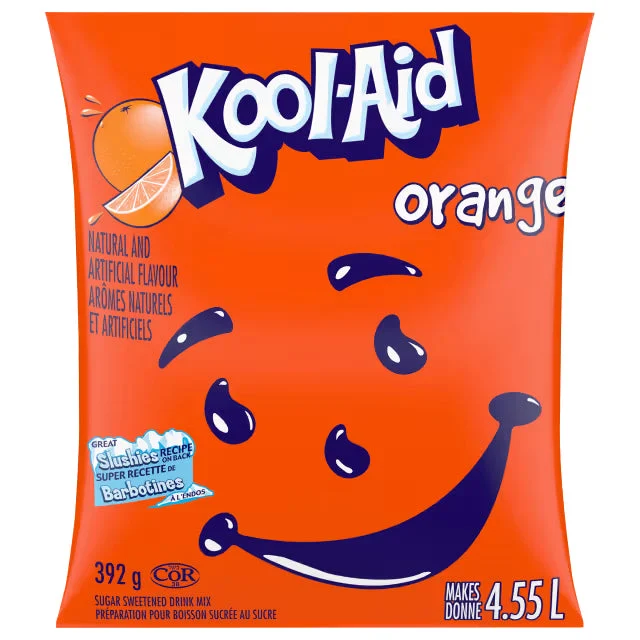Orange - Drink and Slush Mix - Kool-Aid - 18 x 392gr/Case