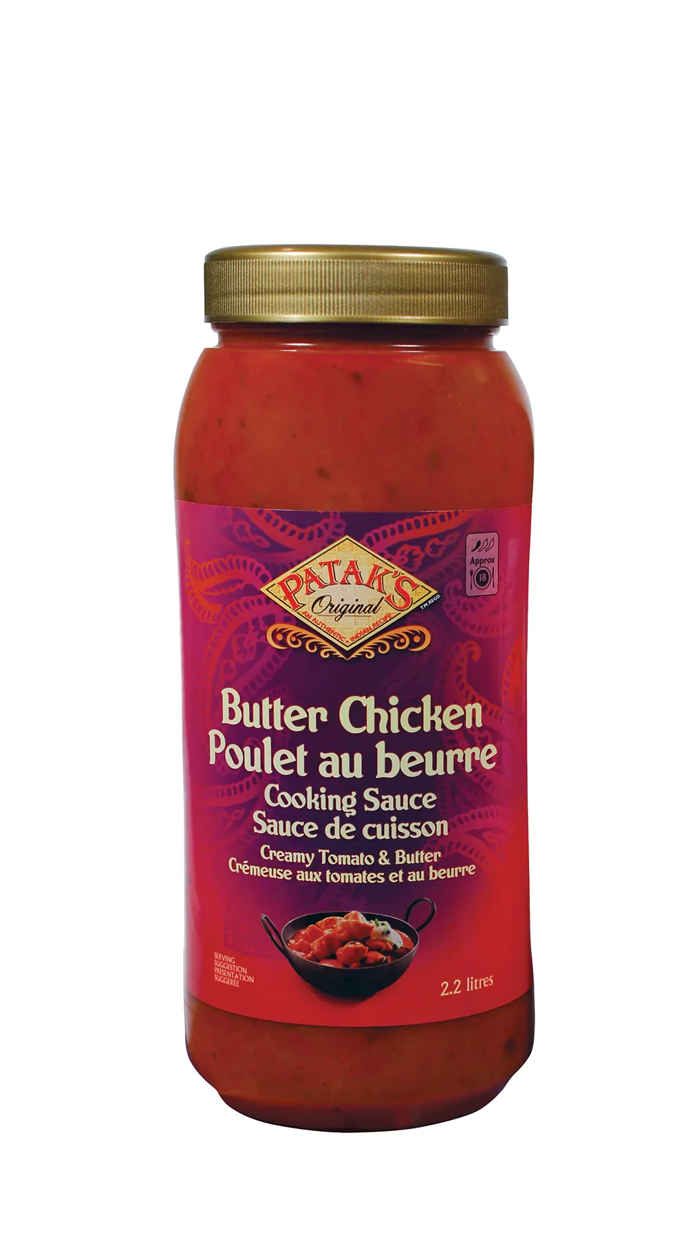 Patak's Butter Chicken Sauce - Foodservice -2 x 2.2LT