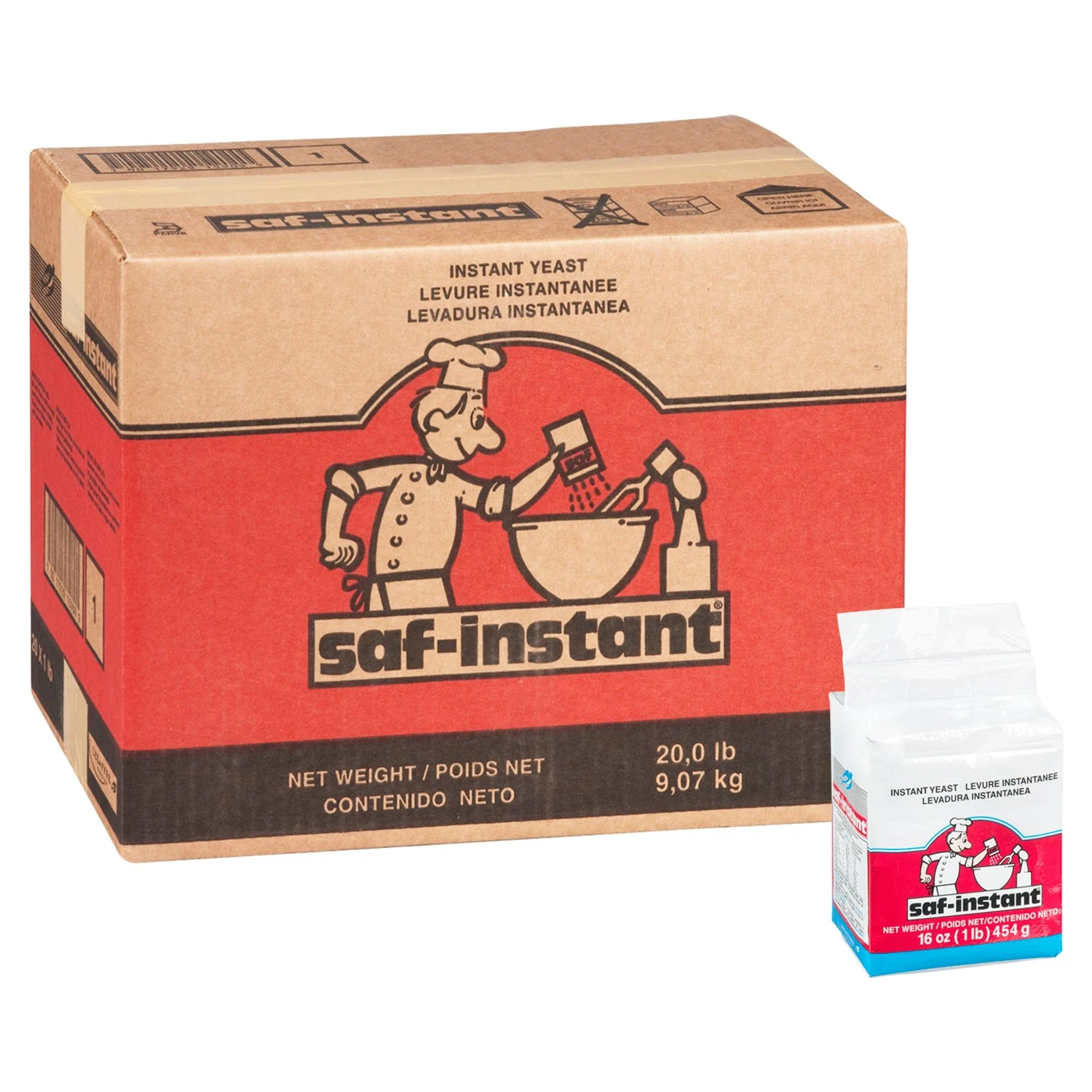 Saf-Instant Yeast Dry - 20 x 1 lb. - Le Saffre - Baking Mixes and Ingredients - Canadian Distribution