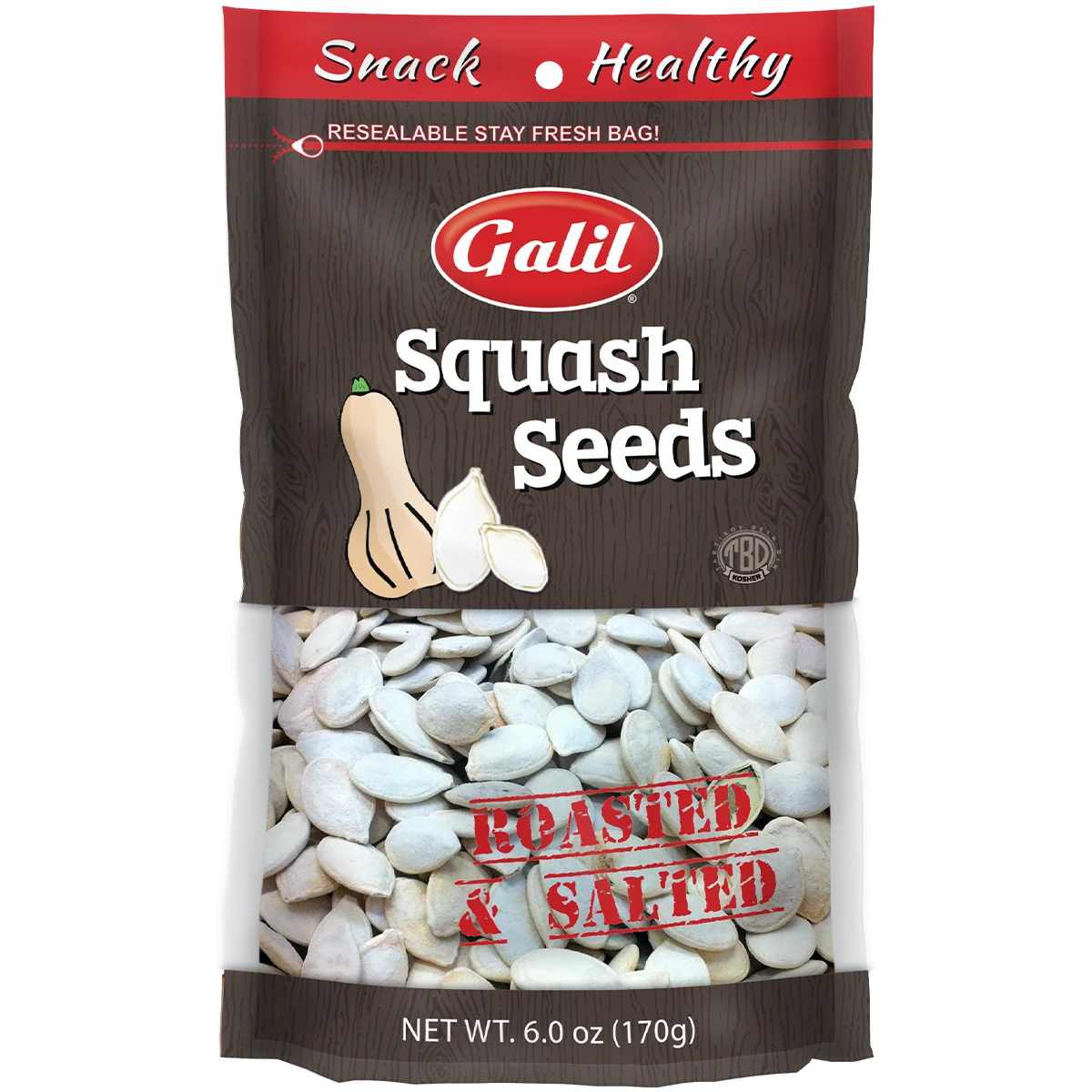 Squash Seeds | Roasted/Salted | 6 oz | Galil