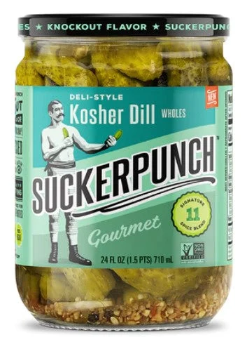 SuckerPunch Kosher Dill Whole Pickles Jar 710 ml