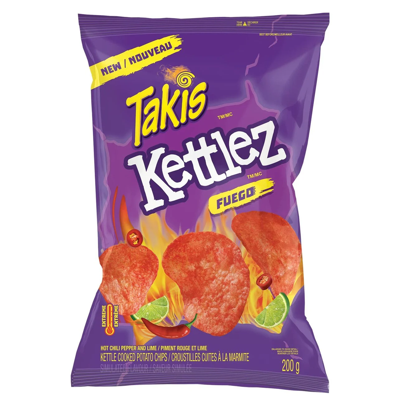 Takis Kettlez Fuego Hot Chili Pepper & Lime 200 g