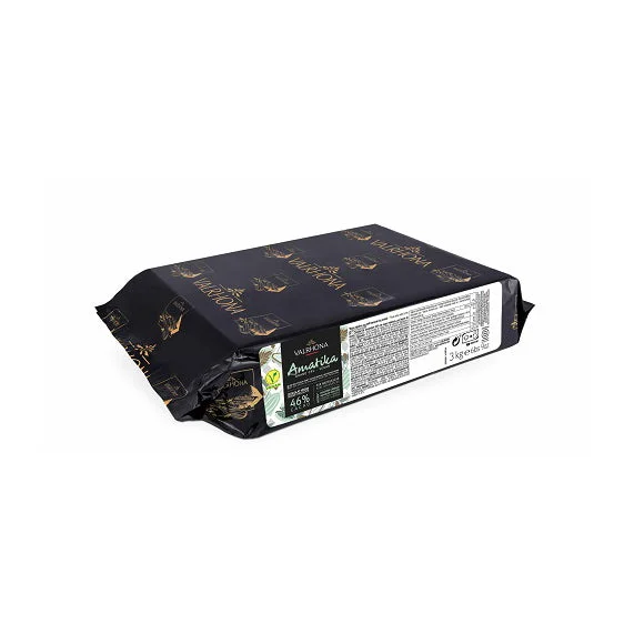 VALRHONA Amatika 46% – Vegan Milk Chocolate Block (3kg) - 3kg - Canadian Distribution