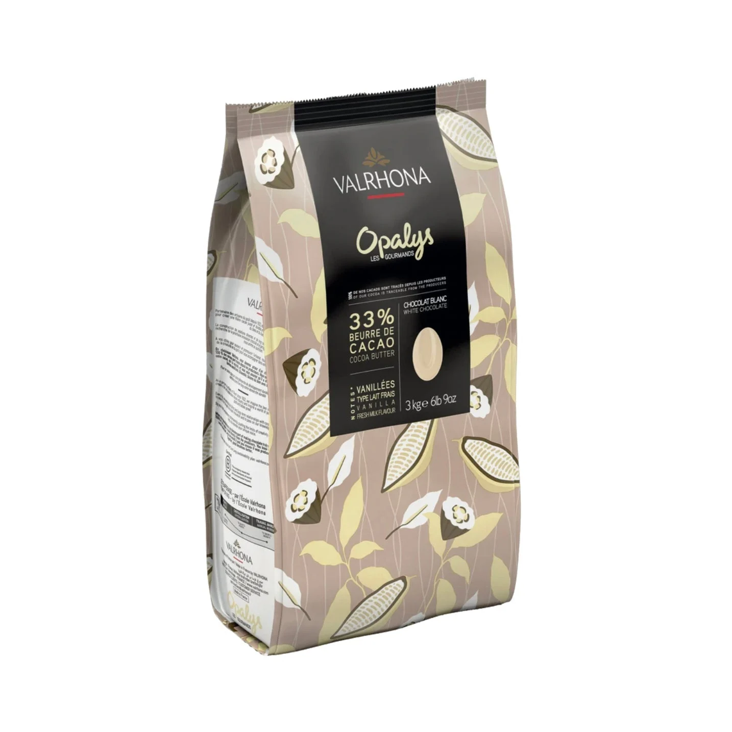 VALRHONA Opalys 33% – White Chocolate Couverture - 3kg - Canadian Distribution