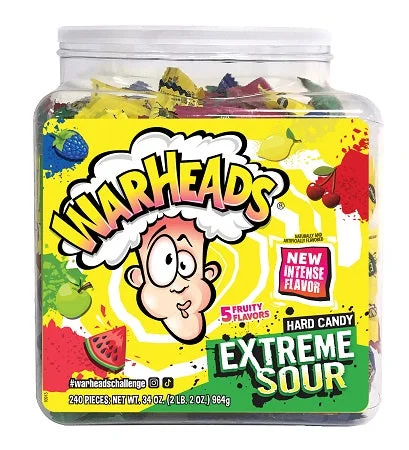 Warheads Extreme Sour Hard Candy Tub 964 g