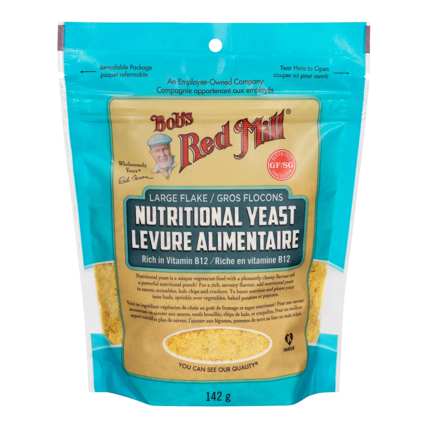 Yeast Dry Nutritional Bob's Red Mill - 4 x 142 g - Bob's Red Mill - Baking Mixes and Ingredients - Canadian Distribution